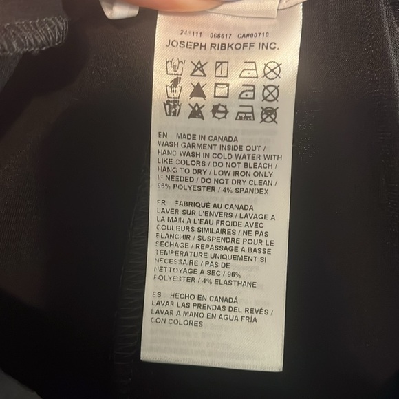 Joseph Ribkoff Pants Joggers NWT Bow Detail at Hem Black Size 4 Side Pockets - Picture 9 of 11